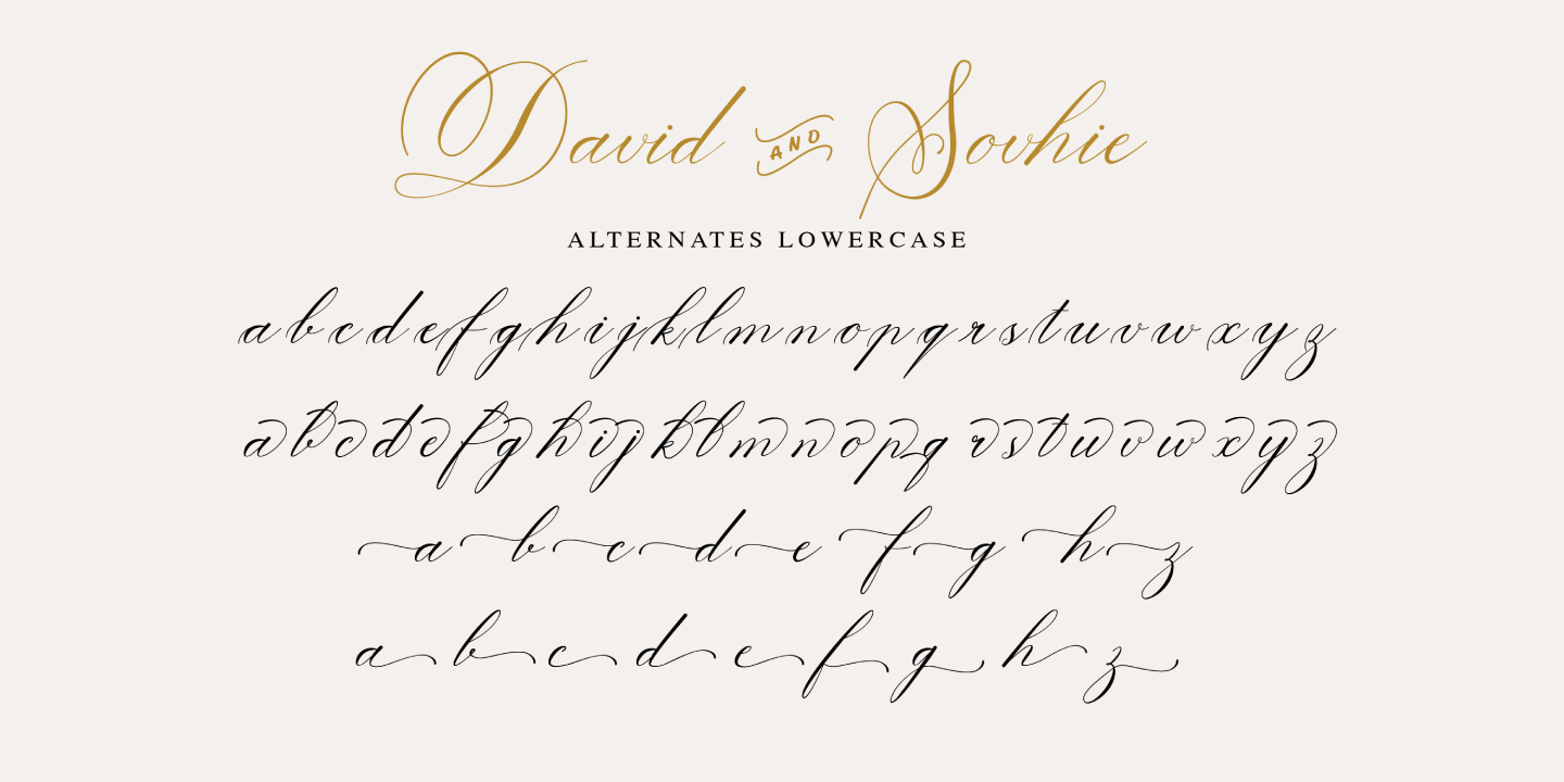 Пример шрифта David And Sovhie #2